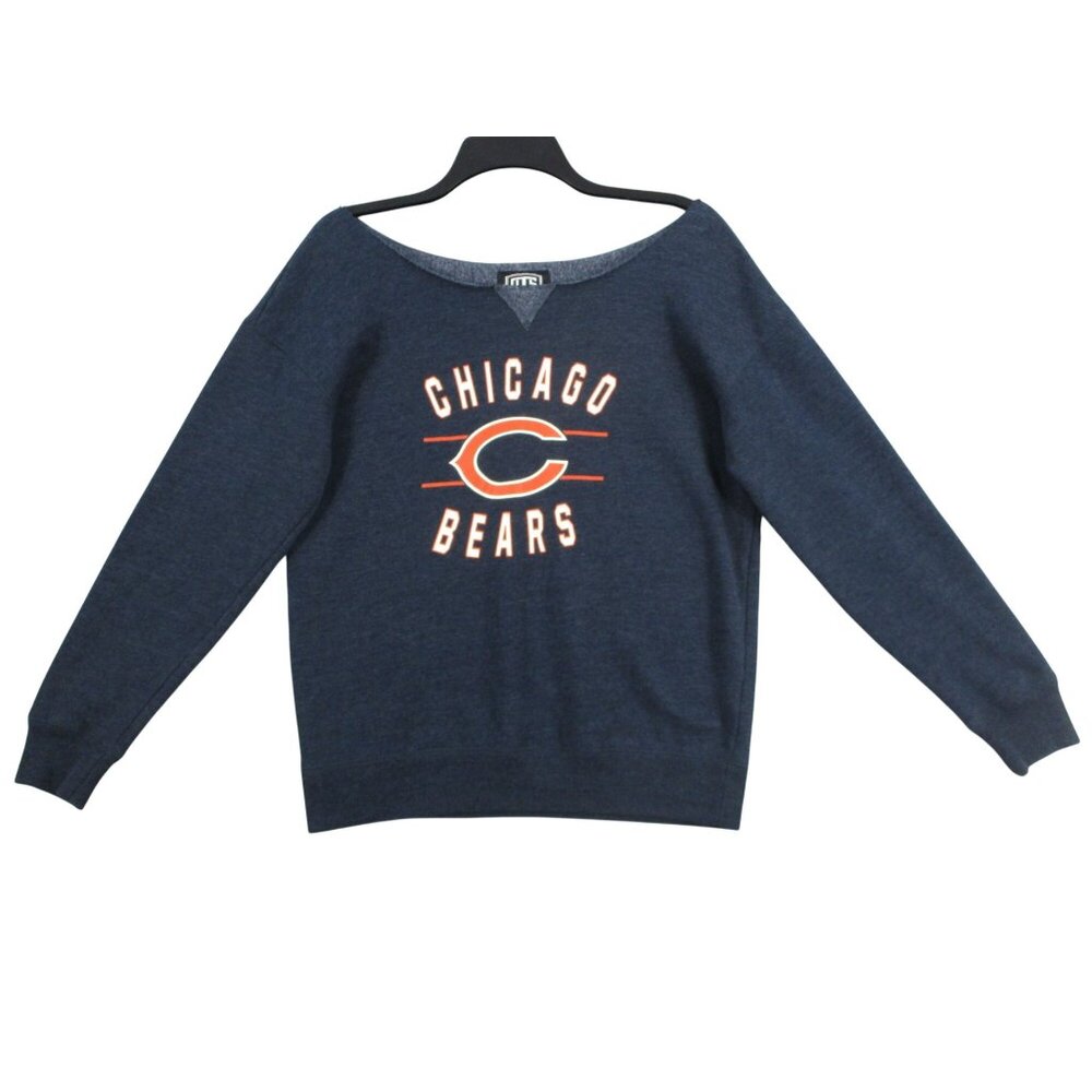 Chicago‎ Bears Womens Navy Blue OTS Sweatshirt Size M Cotton Blend